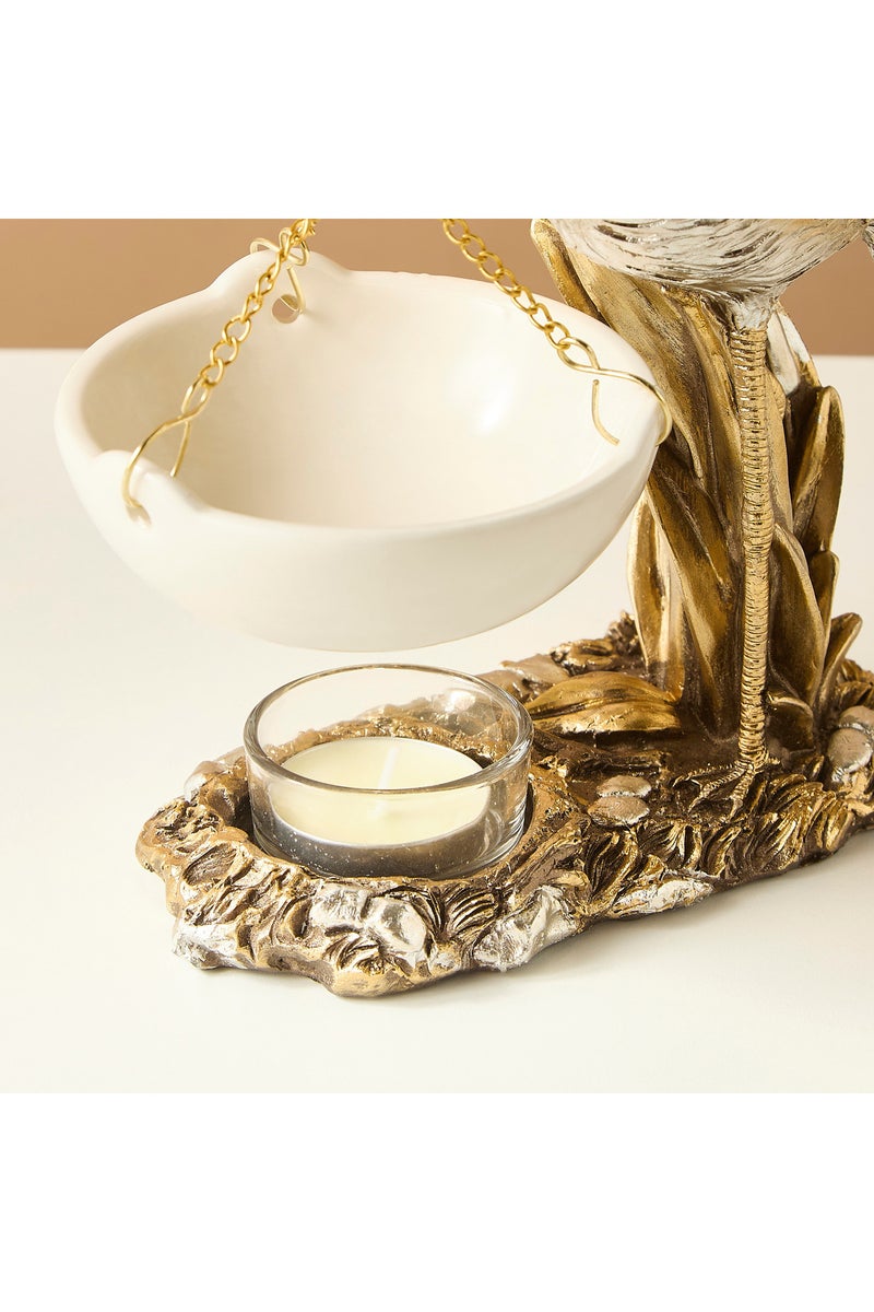 LIFESTYLE موقد زيت سيراميك بتصميم طائر الرافعة - 15x8x20 سم - Image 5